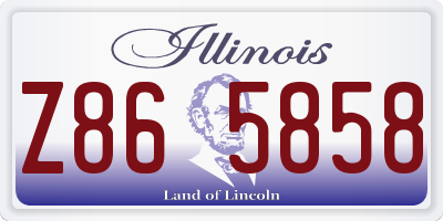 IL license plate Z865858