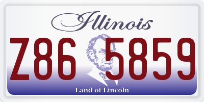 IL license plate Z865859