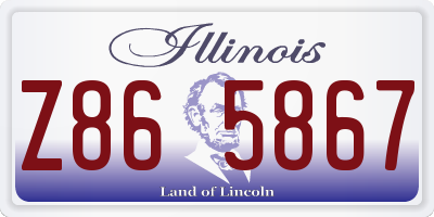 IL license plate Z865867