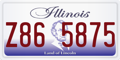 IL license plate Z865875