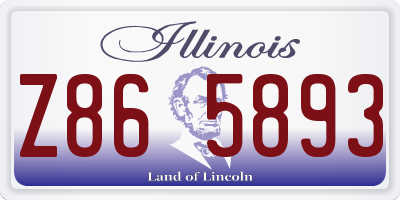 IL license plate Z865893