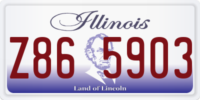 IL license plate Z865903