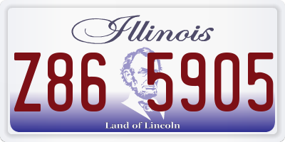 IL license plate Z865905