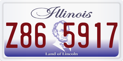 IL license plate Z865917