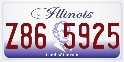 IL license plate Z865925