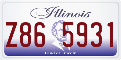 IL license plate Z865931