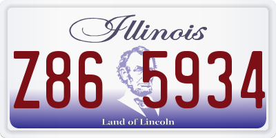 IL license plate Z865934