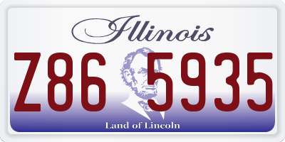 IL license plate Z865935