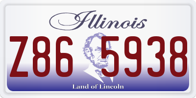 IL license plate Z865938