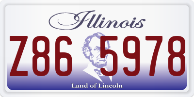 IL license plate Z865978