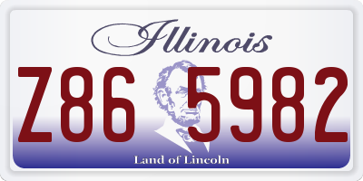 IL license plate Z865982