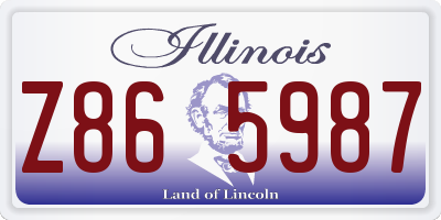 IL license plate Z865987