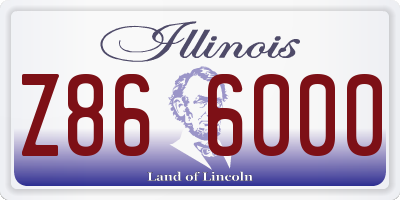 IL license plate Z866000
