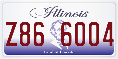 IL license plate Z866004
