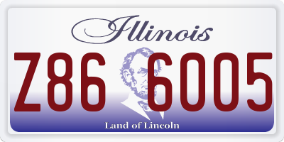 IL license plate Z866005