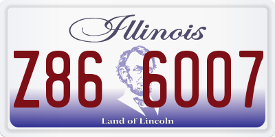 IL license plate Z866007