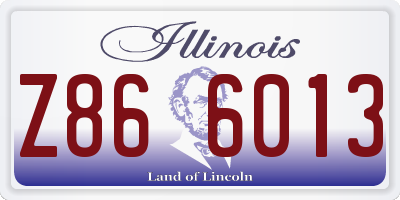 IL license plate Z866013
