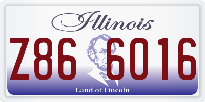 IL license plate Z866016