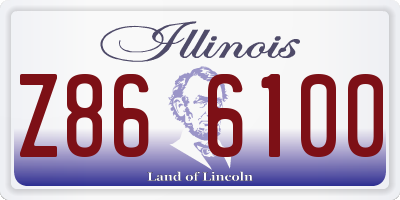 IL license plate Z866100