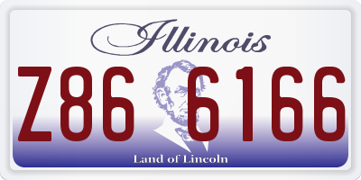 IL license plate Z866166