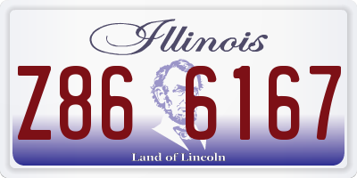 IL license plate Z866167