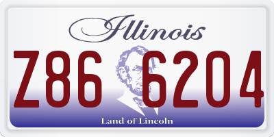 IL license plate Z866204