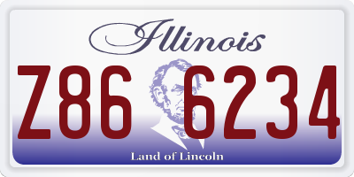 IL license plate Z866234