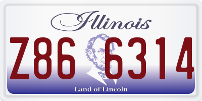 IL license plate Z866314