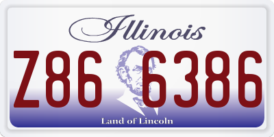 IL license plate Z866386