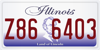 IL license plate Z866403