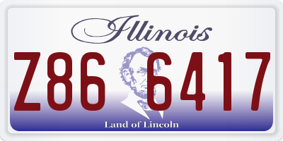 IL license plate Z866417