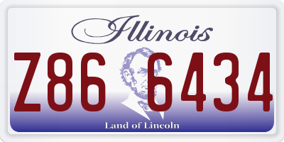 IL license plate Z866434