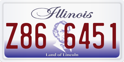 IL license plate Z866451