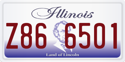 IL license plate Z866501
