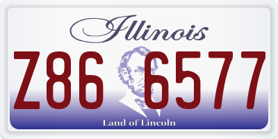 IL license plate Z866577