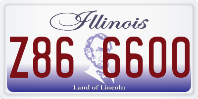 IL license plate Z866600