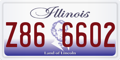IL license plate Z866602