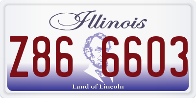 IL license plate Z866603