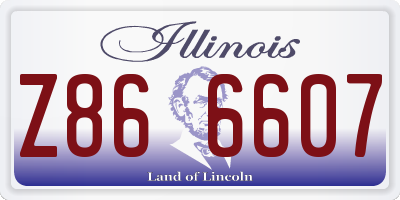 IL license plate Z866607