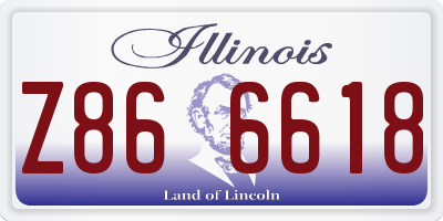IL license plate Z866618