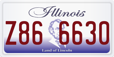 IL license plate Z866630