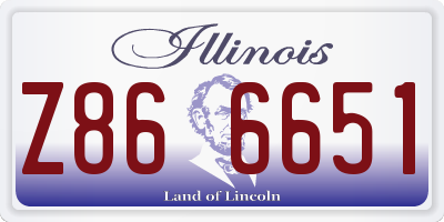 IL license plate Z866651