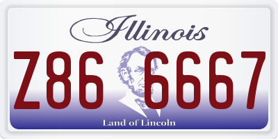 IL license plate Z866667