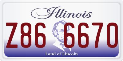 IL license plate Z866670