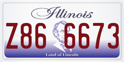 IL license plate Z866673
