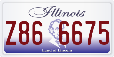 IL license plate Z866675