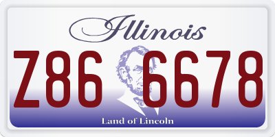 IL license plate Z866678