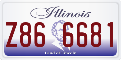 IL license plate Z866681