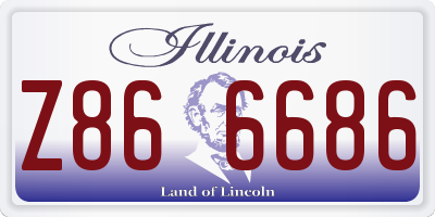 IL license plate Z866686