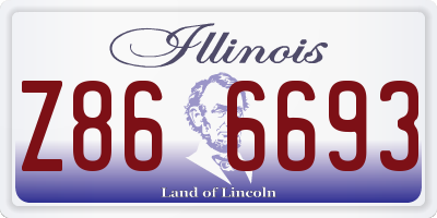 IL license plate Z866693